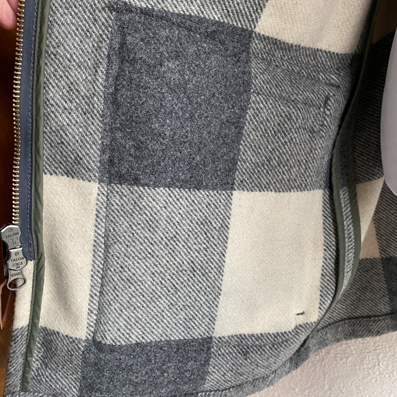 Woolrich Giant Buffalo Wool Coat in grey and ivory Size M - Picture 10 of 14